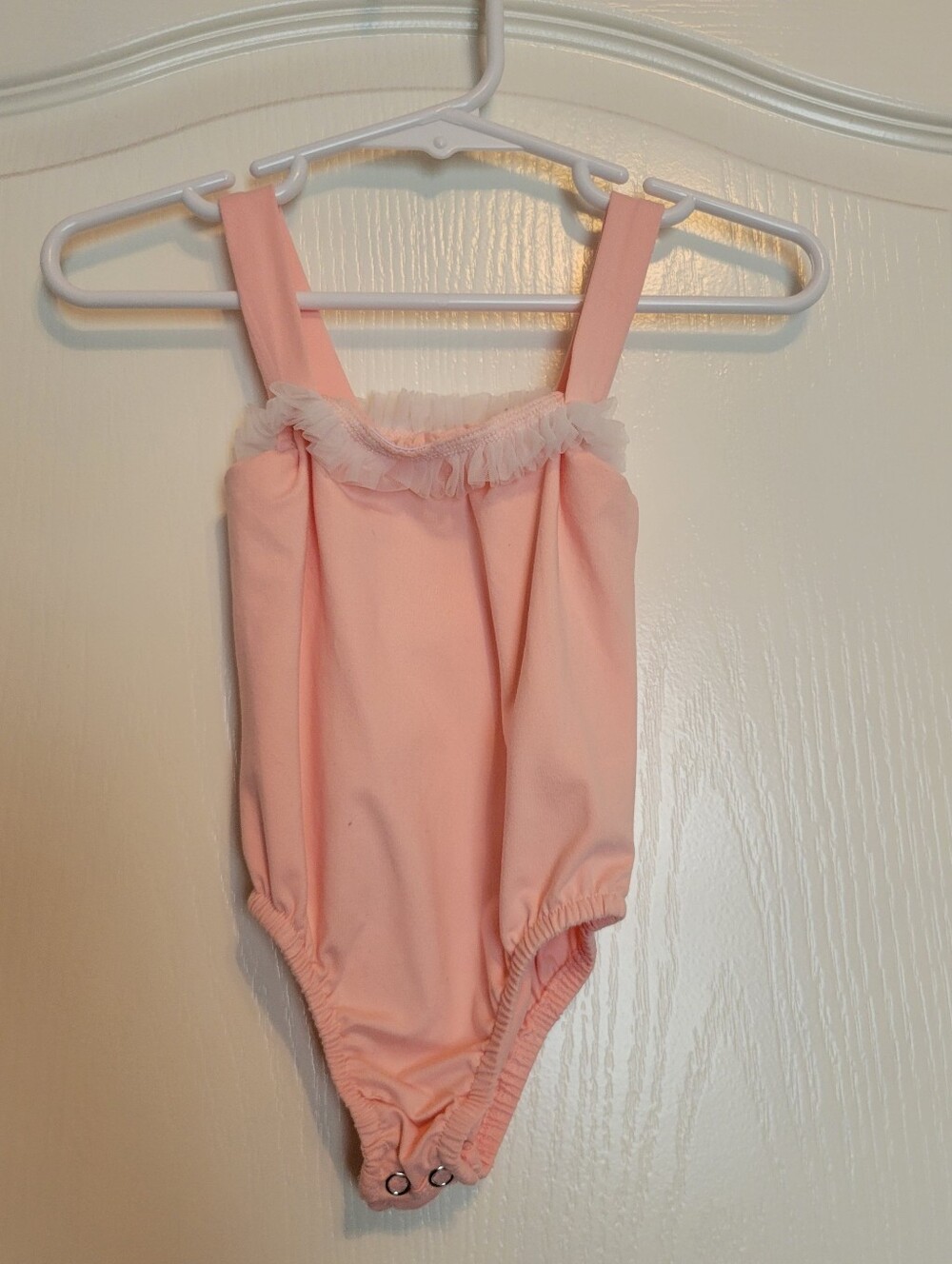 Bailey's Blossoms Girls Pink One-Piece Sleeveless Leotard W Ruffle Trim 18-24 Mo